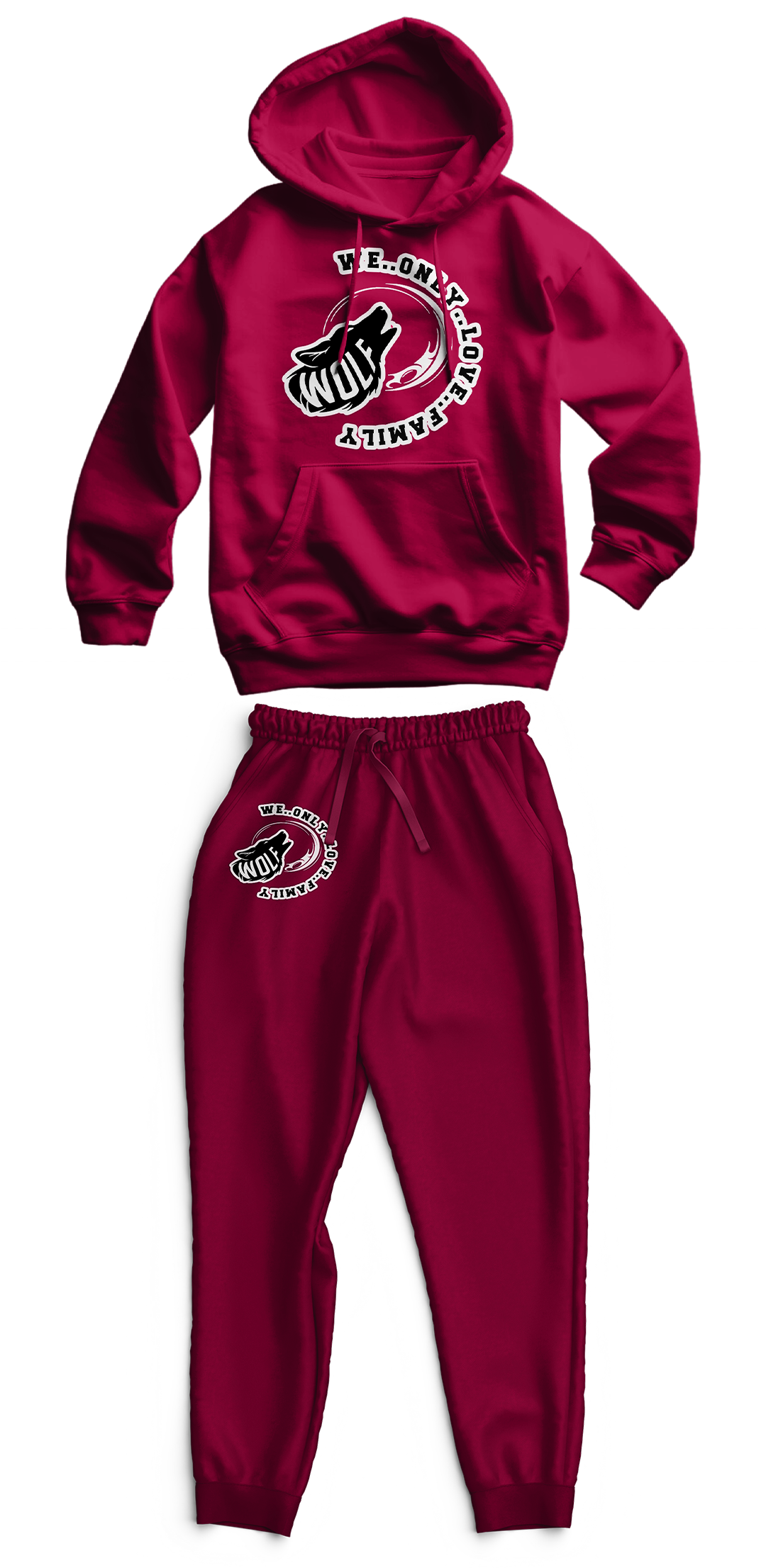 Signature "Wolf" Unisex Family  Adult Hoodie & Sweatpants Set