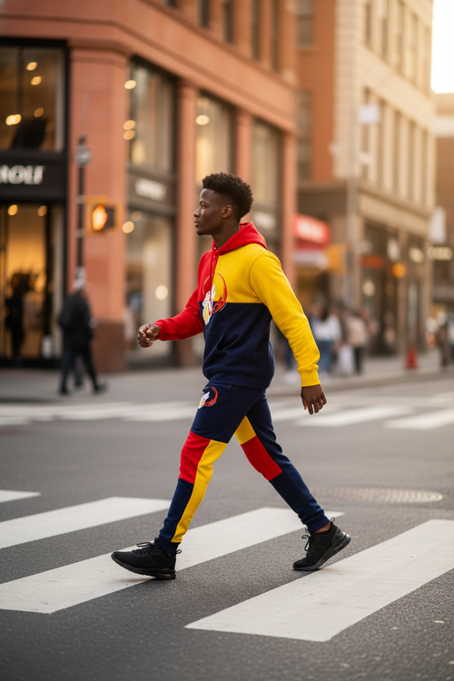 Color block 2-Piece Sweatsuits Family Style