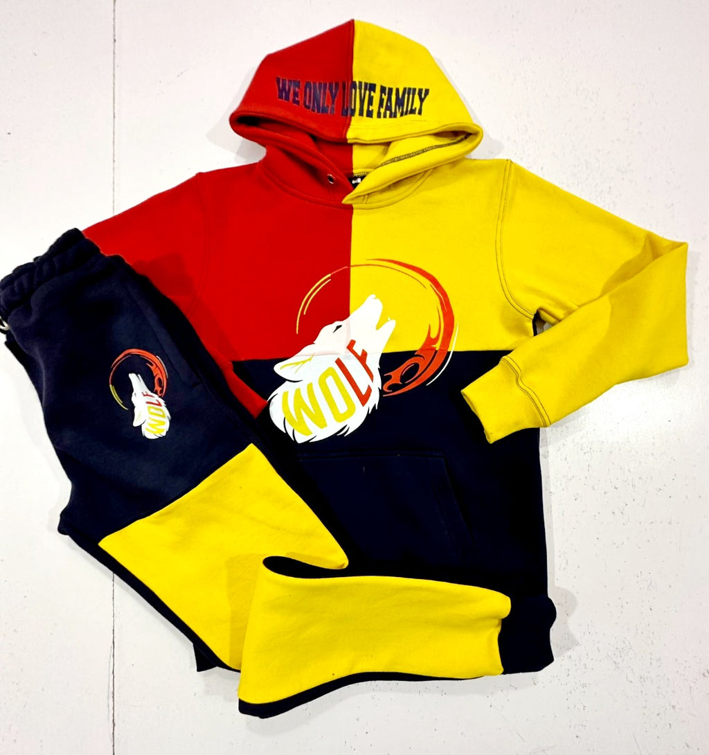 Color block 2-Piece Sweatsuits Family Style