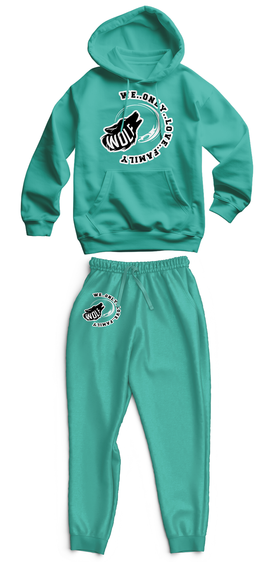 Signature "Wolf" Unisex Family  Adult Hoodie & Sweatpants Set