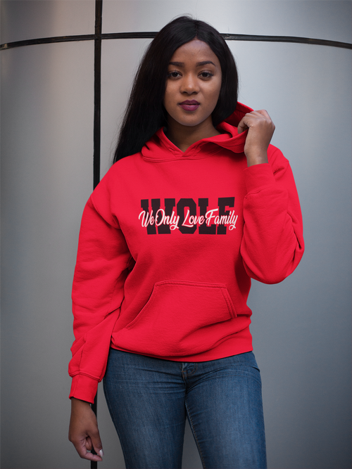 WOLF Hooded Pullover Sweatshirt