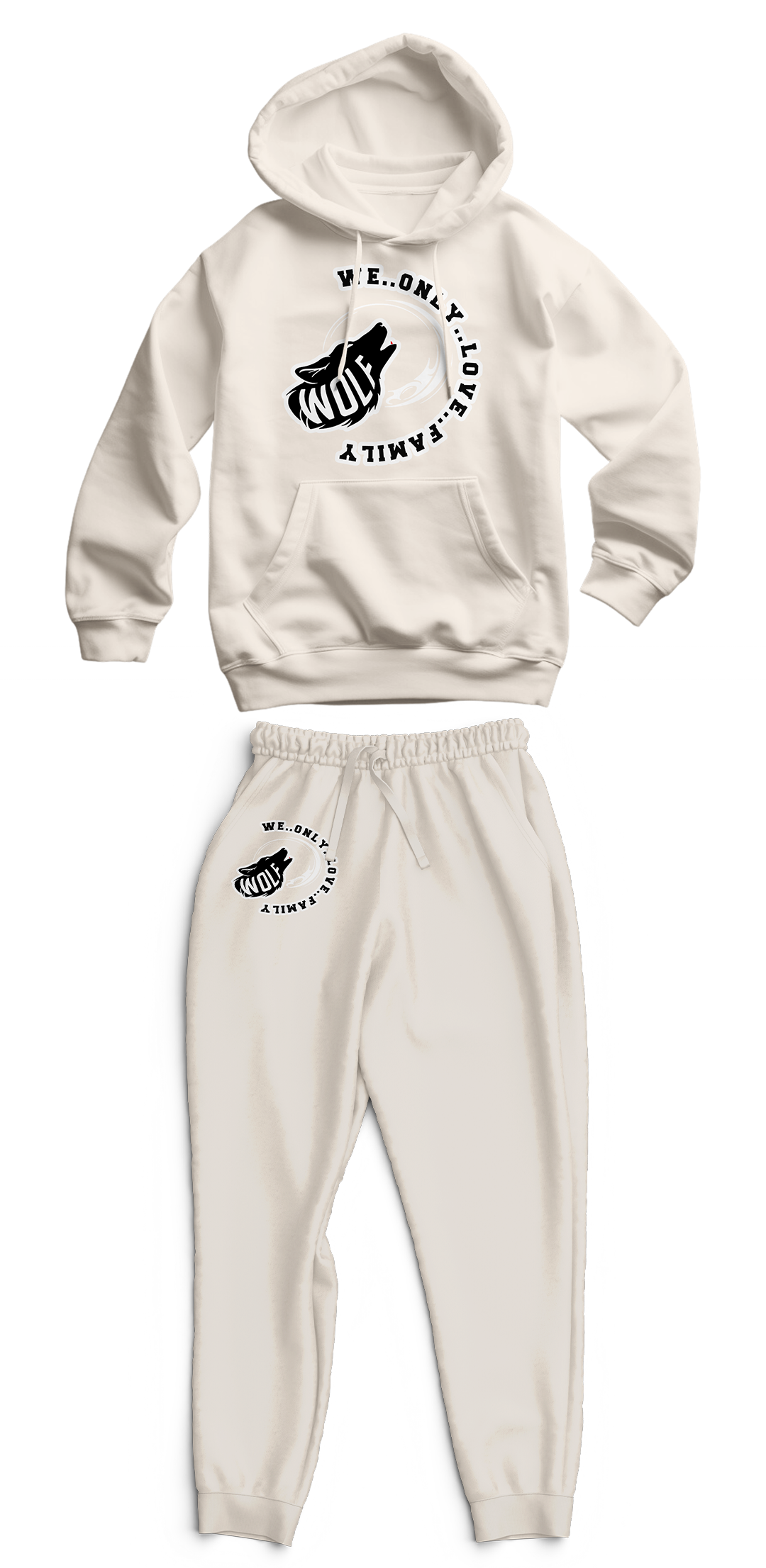 Signature "Wolf" Unisex Family  Adult Hoodie & Sweatpants Set